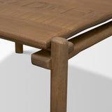 Riven Oak Wood Square Side Table from Mercana - Luna Furniture