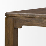 Kendrix 84" Dark Brown Oak Wood Extendable Rectangular Dining Table from Mercana - Luna Furniture