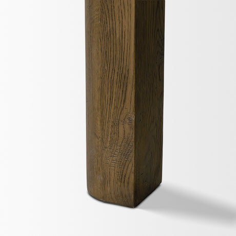 Kendrix 84" Dark Brown Oak Wood Extendable Rectangular Dining Table from Mercana - Luna Furniture