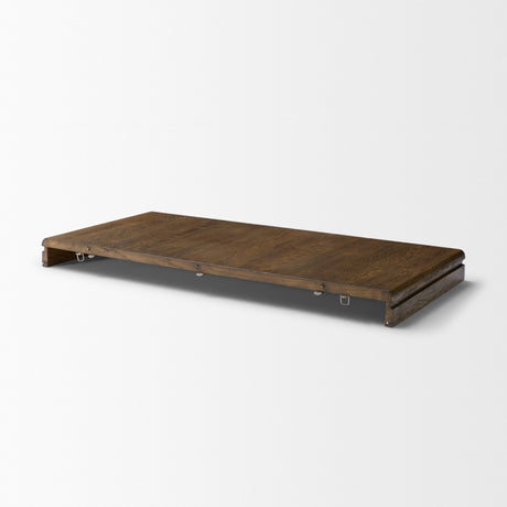 Kendrix 84" Dark Brown Oak Wood Extendable Rectangular Dining Table from Mercana - Luna Furniture
