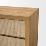 Travona Oak Wood w/ Travertine 6 Drawer Dresser from Mercana - Luna Furniture