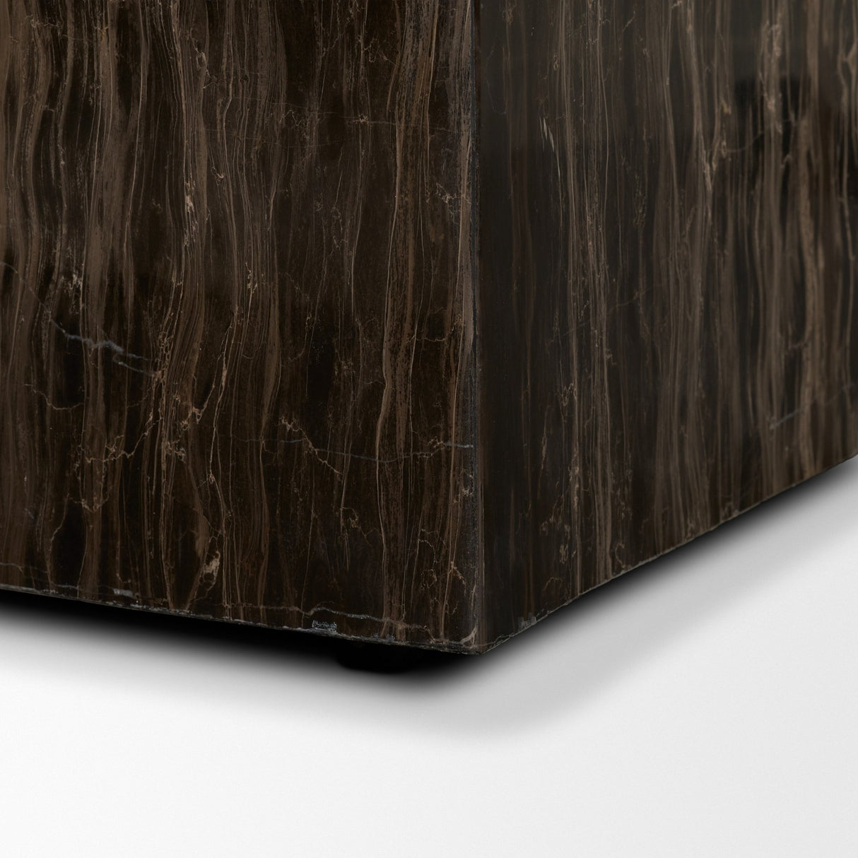 Quadra 20" Solid Cappuccino Marble Square Coffee Table from Mercana - Luna Furniture