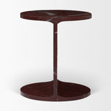 Forma Rosso Red Marble Round Side Table from Mercana - Luna Furniture