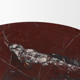 Forma Rosso Red Marble Round Side Table from Mercana - Luna Furniture