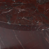 Forma Rosso Red Marble Round Side Table from Mercana - Luna Furniture