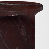 Forma Rosso Red Marble Round Side Table from Mercana - Luna Furniture