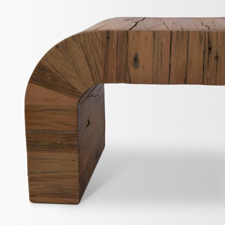 Denton Medium Brown Relcaimed Wood Bench from Mercana - Luna Furniture
