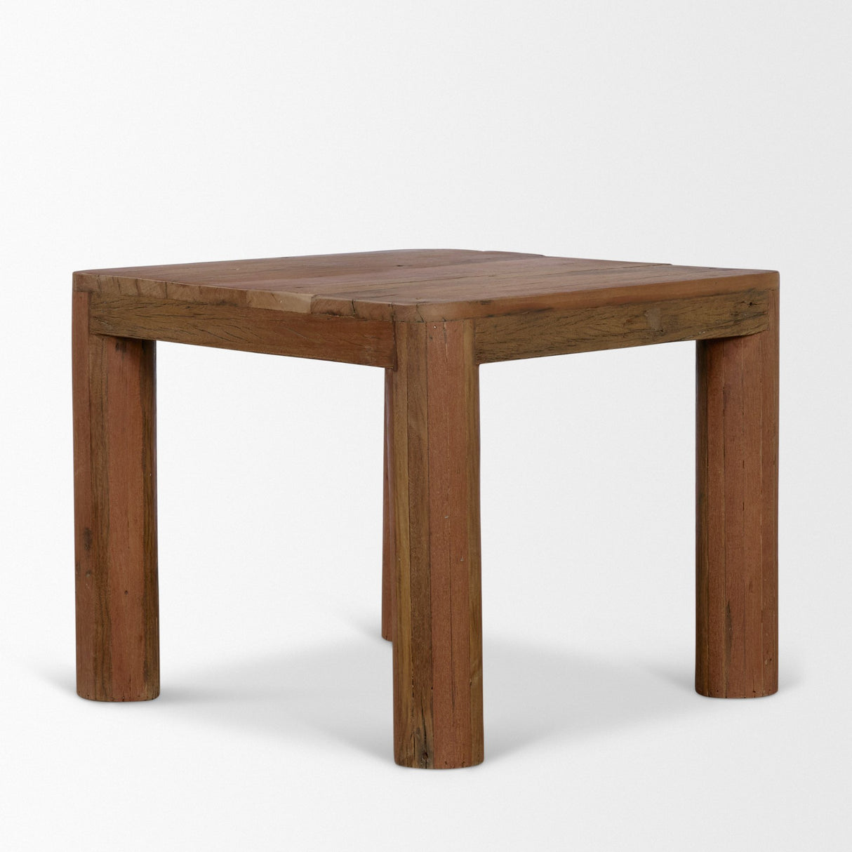 Hewitt Square Smooth Reclaimed Wood Side Table from Mercana - Luna Furniture