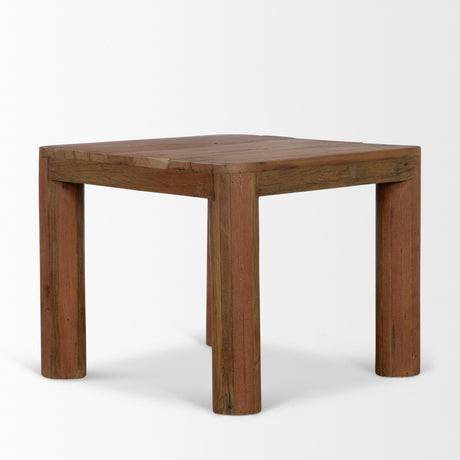 Hewitt Square Smooth Reclaimed Wood Side Table from Mercana - Luna Furniture