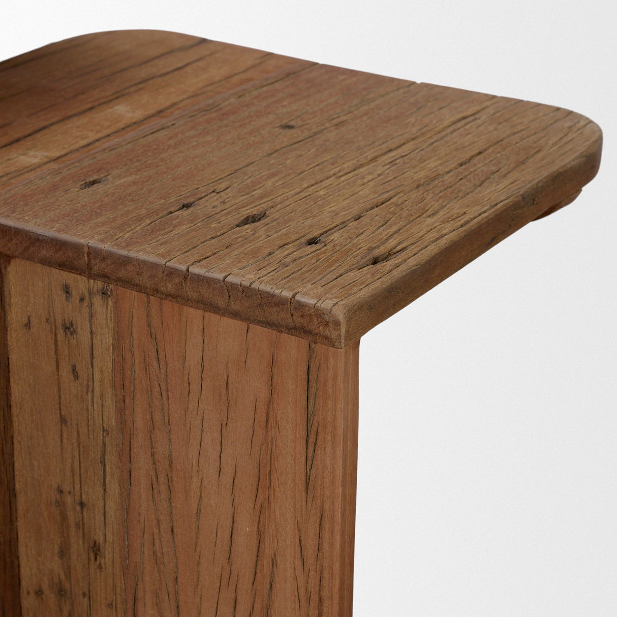 Lucan Mid-Dark Brown Reclaimed Wood Side Tables from Mercana - Luna Furniture