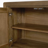 Valterra Dark Brown Wood w/ Cappuccino Marble 4 Door Sideboard from Mercana - Luna Furniture