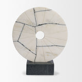Orin White Marble Round Disc Decorative Object from Mercana - Luna Furniture