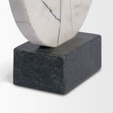 Orin White Marble Round Disc Decorative Object from Mercana - Luna Furniture