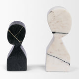 Shadow White & Black Marble Bookends from Mercana - Luna Furniture