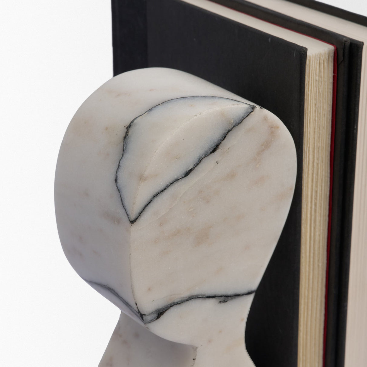 Shadow White & Black Marble Bookends from Mercana - Luna Furniture