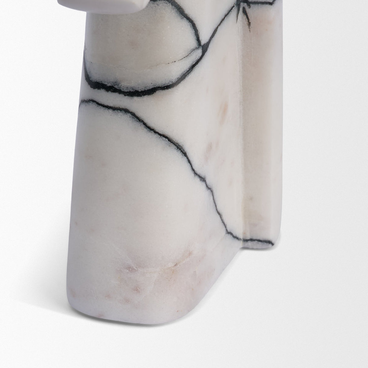 Cavalli Black and White Marble Horse Bookends from Mercana - Luna Furniture