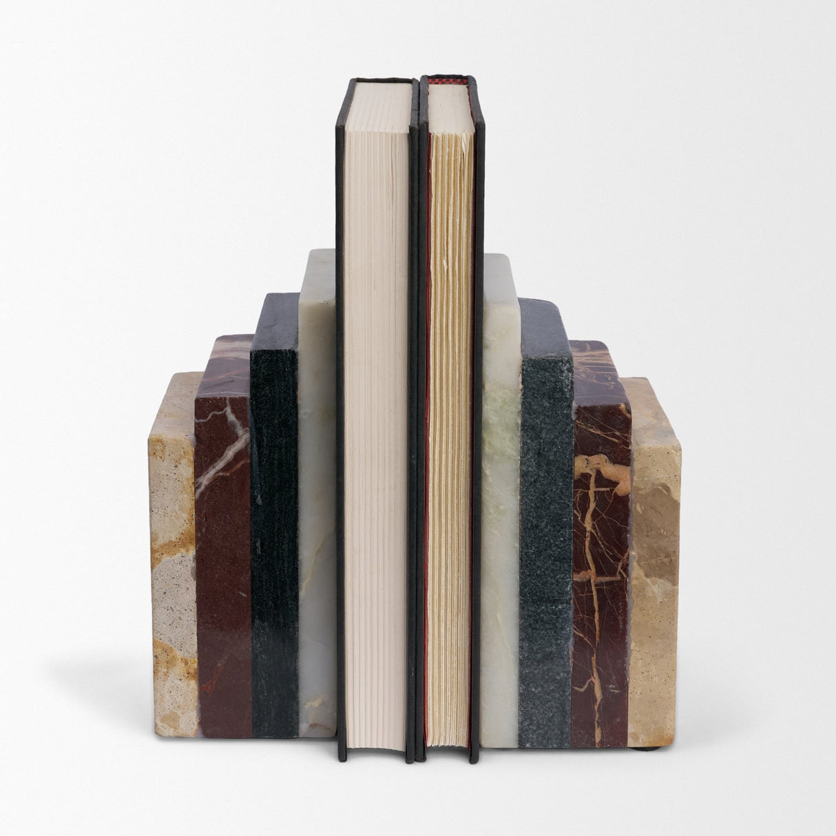 Corte Mixed Marble Stacked Bookends from Mercana - Luna Furniture