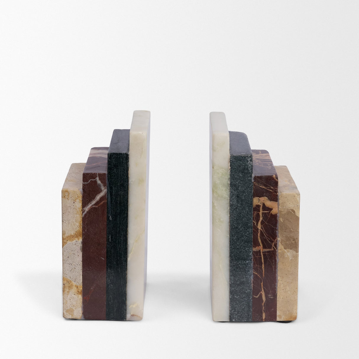 Corte Mixed Marble Stacked Bookends from Mercana - Luna Furniture