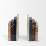 Corte Mixed Marble Stacked Bookends from Mercana - Luna Furniture