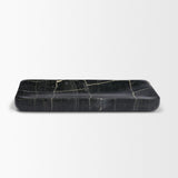 Tratto Rectangular Black Marble Tray from Mercana - Luna Furniture
