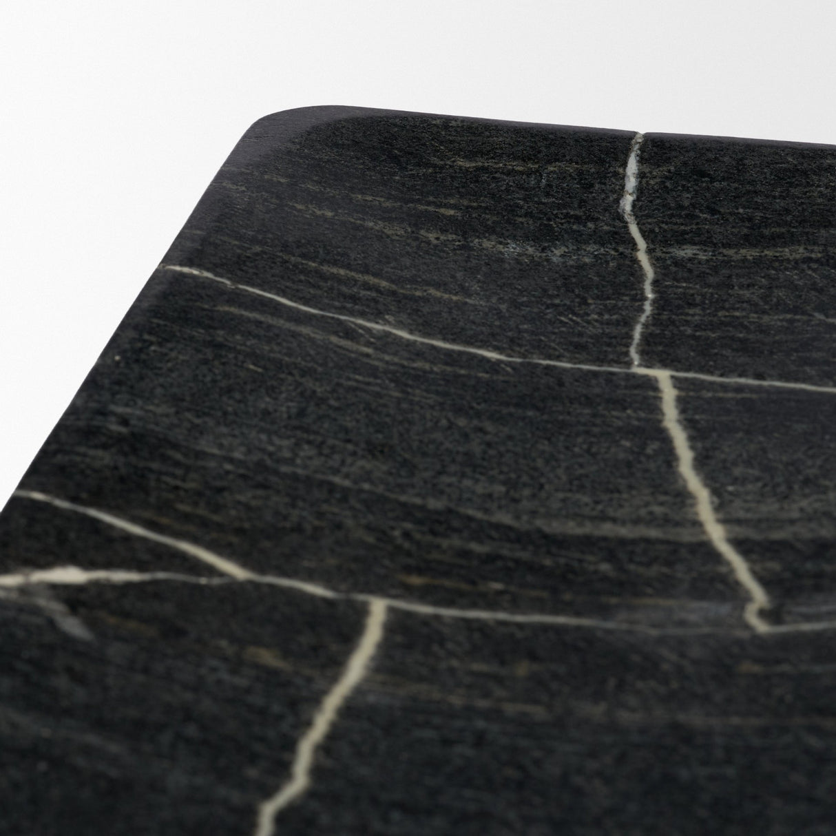 Tratto Rectangular Black Marble Tray from Mercana - Luna Furniture
