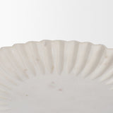 Fiora Round White Marble Scalloped Decorative Bowl from Mercana - Luna Furniture