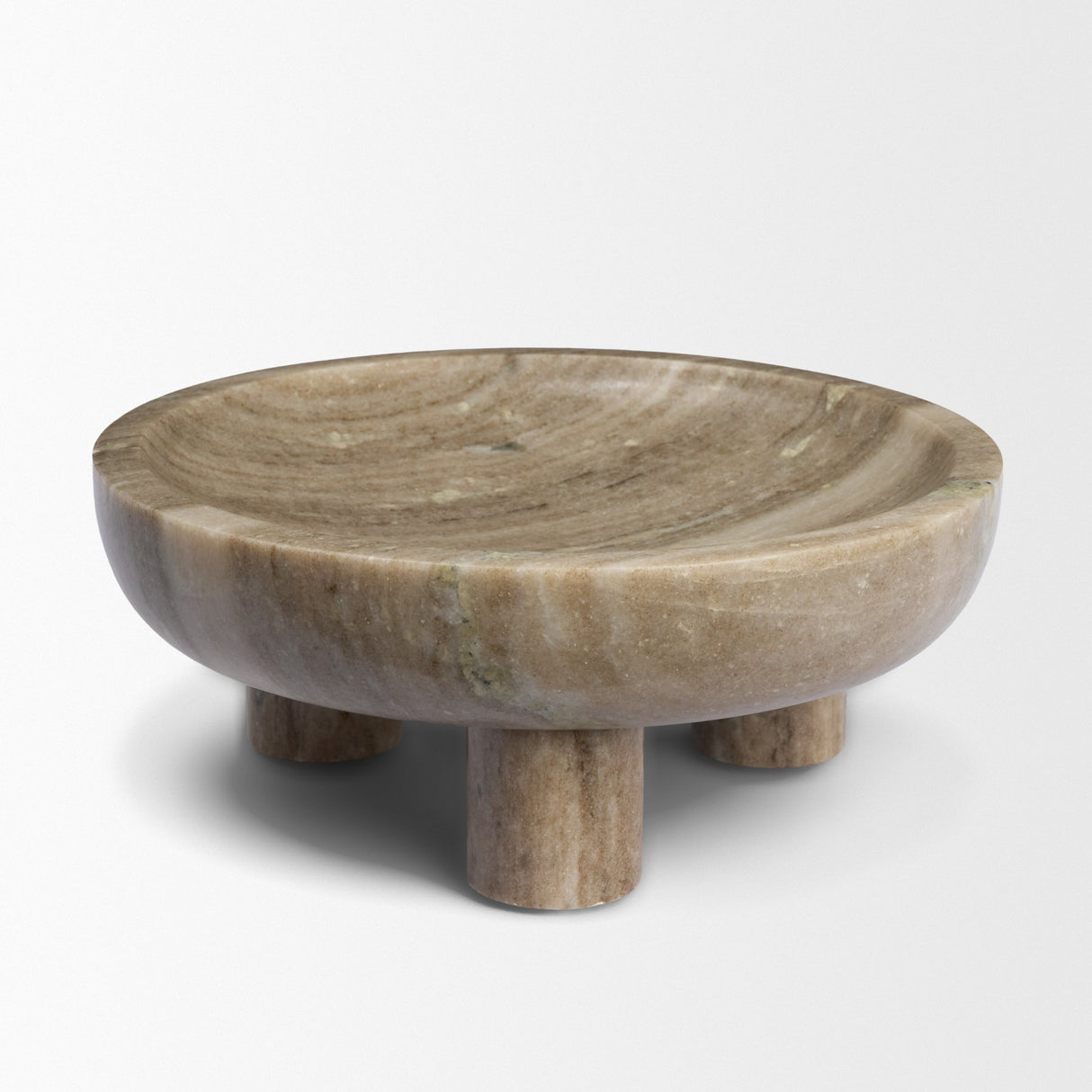 Vasca Gray Marble Decorative Pedestal Bowl from Mercana - Luna Furniture
