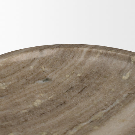 Vasca Gray Marble Decorative Pedestal Bowl from Mercana - Luna Furniture