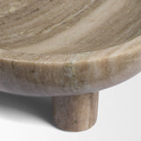 Vasca Gray Marble Decorative Pedestal Bowl from Mercana - Luna Furniture