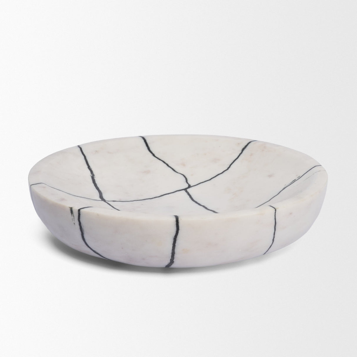 Sintessi Round White Marble Decorative Bowl from Mercana - Luna Furniture