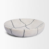 Sintessi Round White Marble Decorative Bowl from Mercana - Luna Furniture