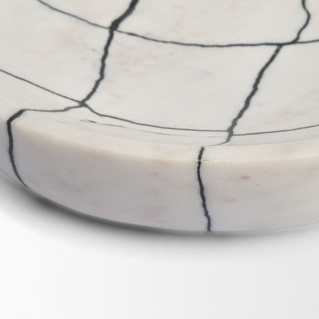 Sintessi Round White Marble Decorative Bowl from Mercana - Luna Furniture