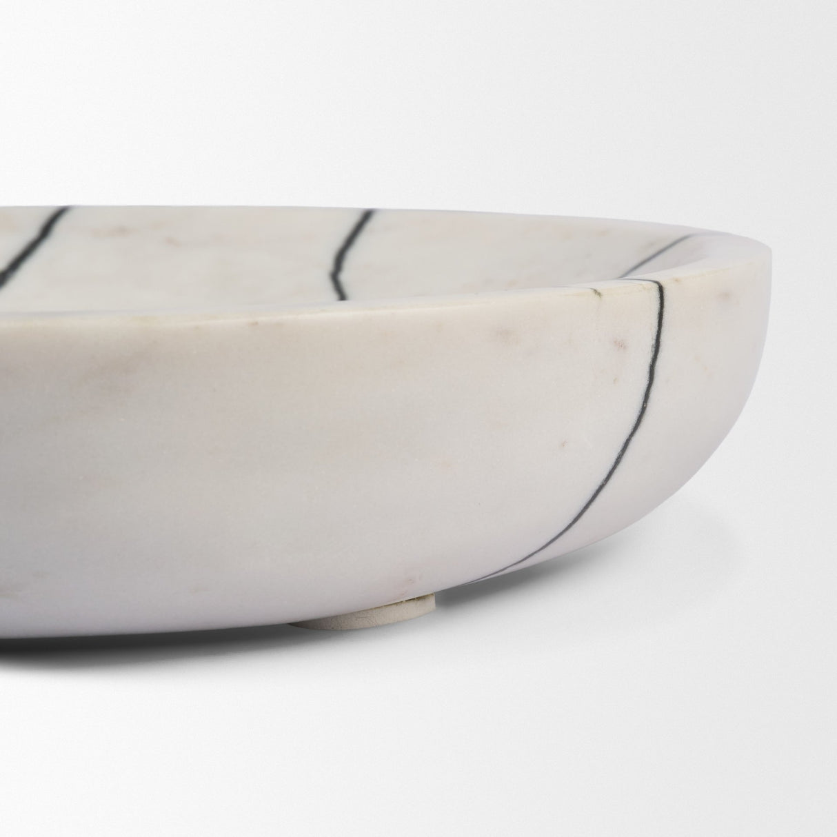 Sintessi Round White Marble Decorative Bowl from Mercana - Luna Furniture