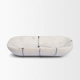 Sintessi Rectangular White Marble Decorative Bowl from Mercana - Luna Furniture