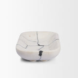Sintessi Rectangular White Marble Decorative Bowl from Mercana - Luna Furniture