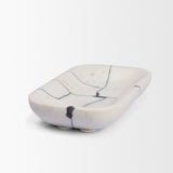 Sintessi Rectangular White Marble Decorative Bowl from Mercana - Luna Furniture
