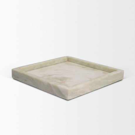 Stratus Gray Marble Square Decorative Tray from Mercana - Luna Furniture