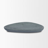 Tria Rounded Triangular Grey Marble Decorative Tray from Mercana - Luna Furniture