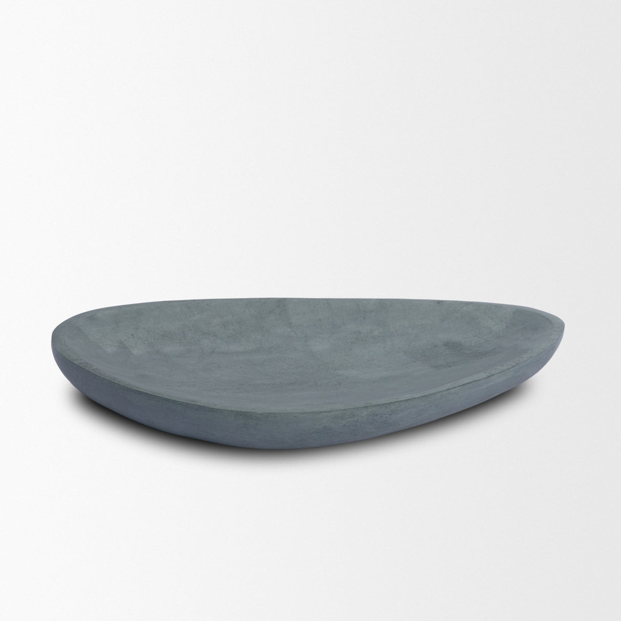 Tria Rounded Triangular Grey Marble Decorative Tray from Mercana - Luna Furniture