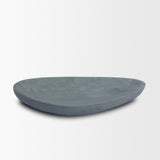 Tria Rounded Triangular Grey Marble Decorative Tray from Mercana - Luna Furniture