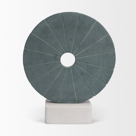 Orin Gray Marble Round Disc Decorative Object from Mercana - Luna Furniture
