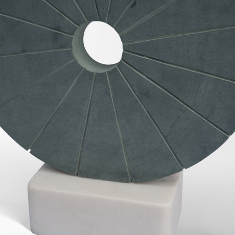 Orin Gray Marble Round Disc Decorative Object from Mercana - Luna Furniture