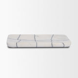 Tratto Rectangular White Marble Decorative Tray from Mercana - Luna Furniture