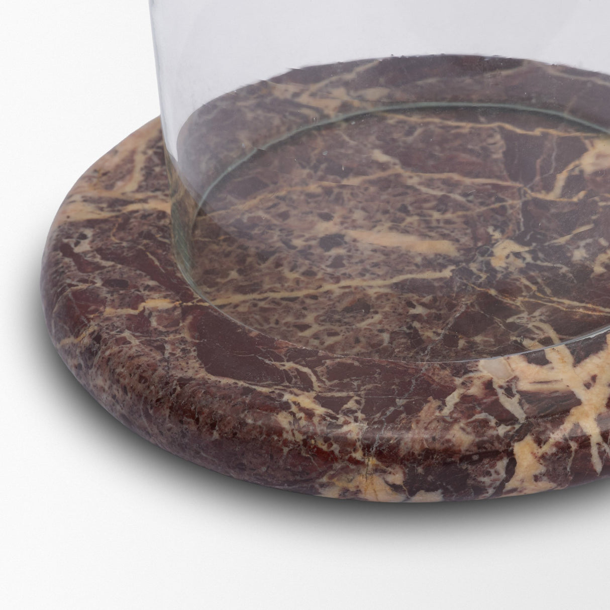 Bordo Red Marble w/ Glass Hurricane Candle Holder from Mercana - Luna Furniture