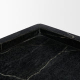 Stratus Black Marble Square Decorative Tray from Mercana - Luna Furniture