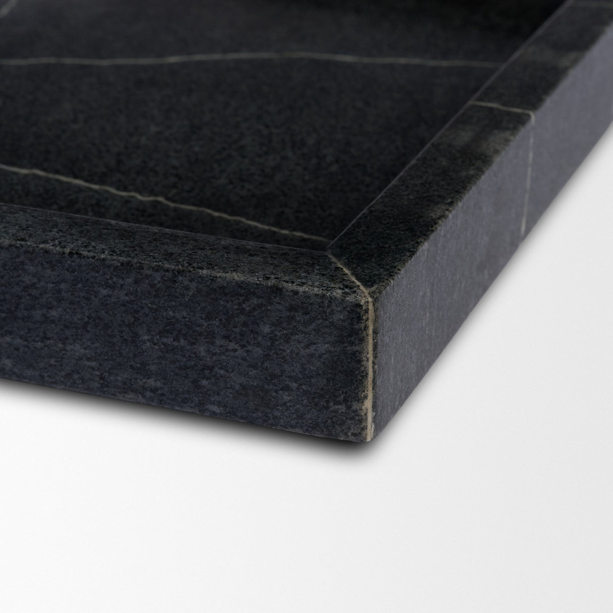 Stratus Black Marble Square Decorative Tray from Mercana - Luna Furniture