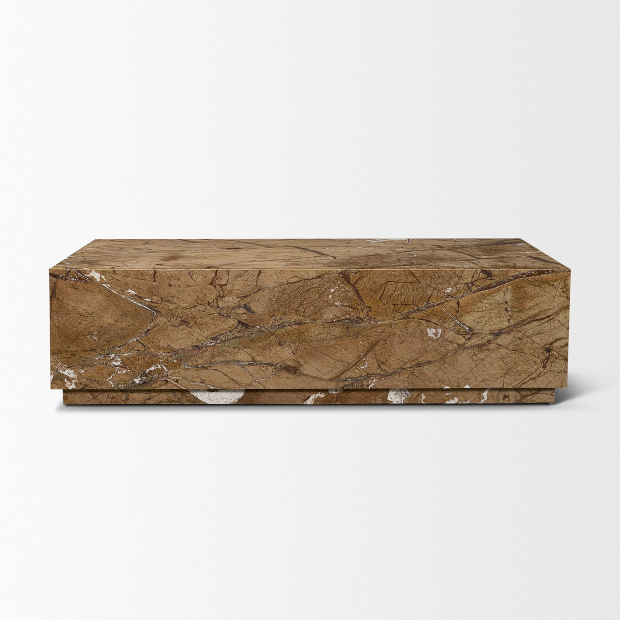 Matteo Solid Rainforest Rust Marble Rectangular Coffee Table from Mercana - Luna Furniture