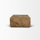Matteo Solid Rainforest Rust Marble Rectangular Coffee Table from Mercana - Luna Furniture