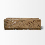 Matteo Solid Rainforest Rust Marble Rectangular Coffee Table from Mercana - Luna Furniture