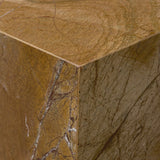 Matteo Solid Rainforest Rust Marble Square Side Table from Mercana - Luna Furniture